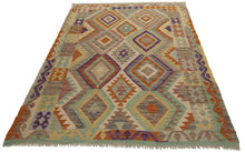 Load image into Gallery viewer, 210x140 CM Autentio kilim originale fatto a mano Stile classico Facile da pulire
