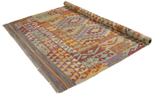 Load image into Gallery viewer, 195x152 CM Autentio kilim originale fatto a mano Stile classico Facile da pulire
