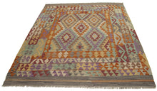 Lade das Bild in den Galerie-Viewer, 195x152 CM Autentio kilim originale fatto a mano Stile classico Facile da pulire
