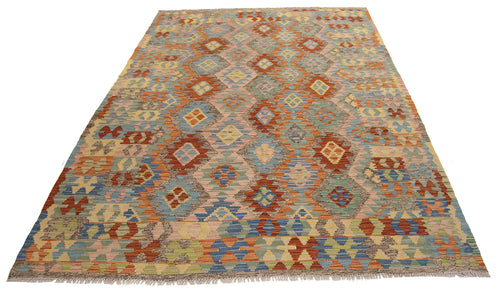 243x170 CM Autentio kilim originale fatto a mano Stile classico Facile da pulire