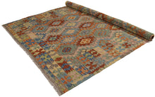Carica l'immagine nel visualizzatore di Gallery, 243x170 CM Autentio kilim originale fatto a mano Stile classico Facile da pulire
