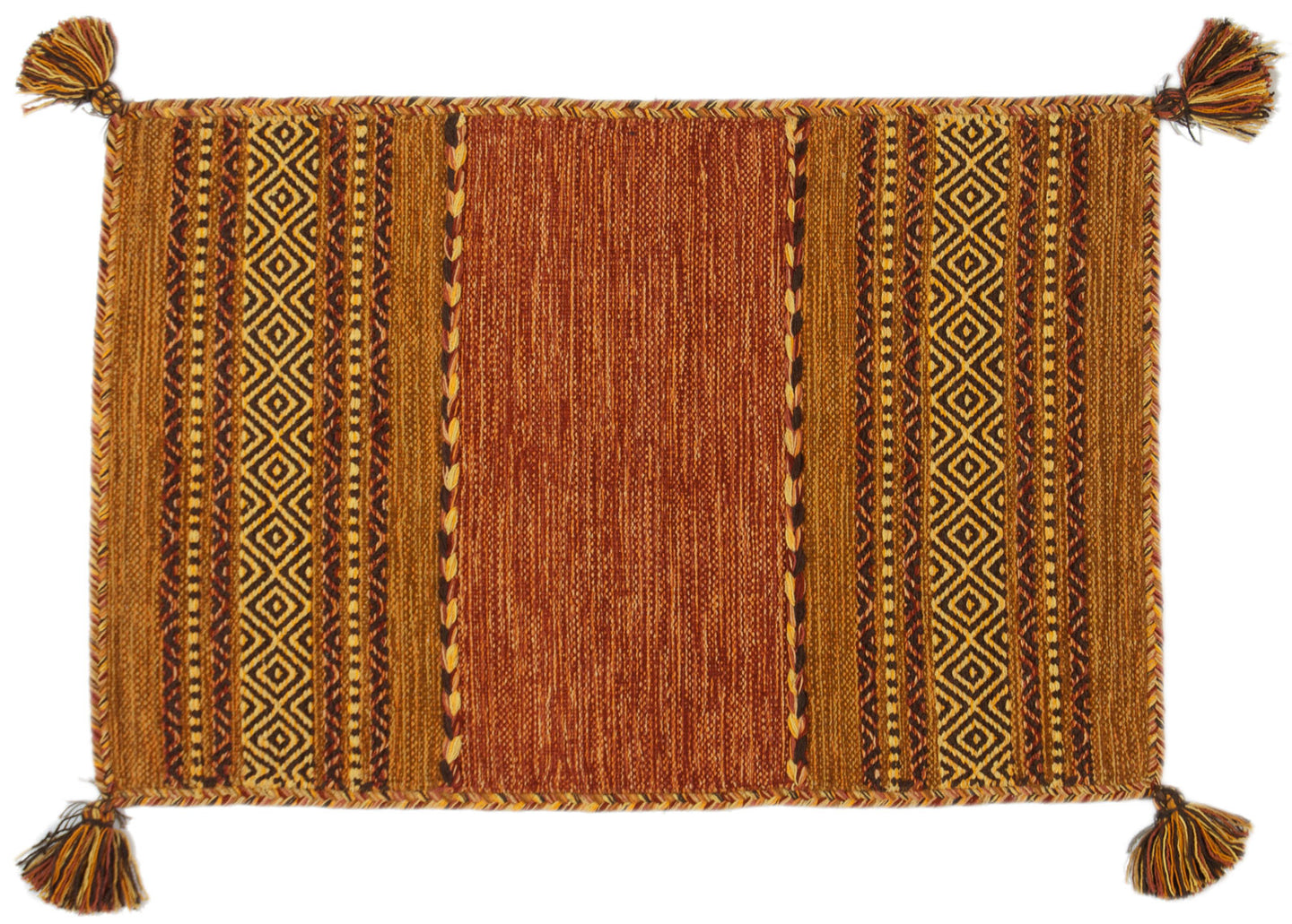 Kilim Lory tribal 100% Cotone, indiano, fatto a mano 240x60 cm