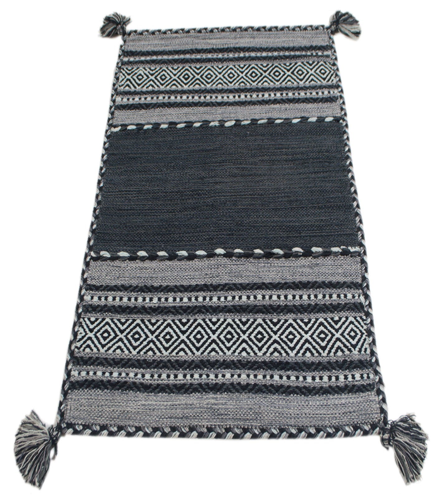 Autentico Kilim Lory cotone India Tribal 180x120 cm Lavabile In LAVATRICE
