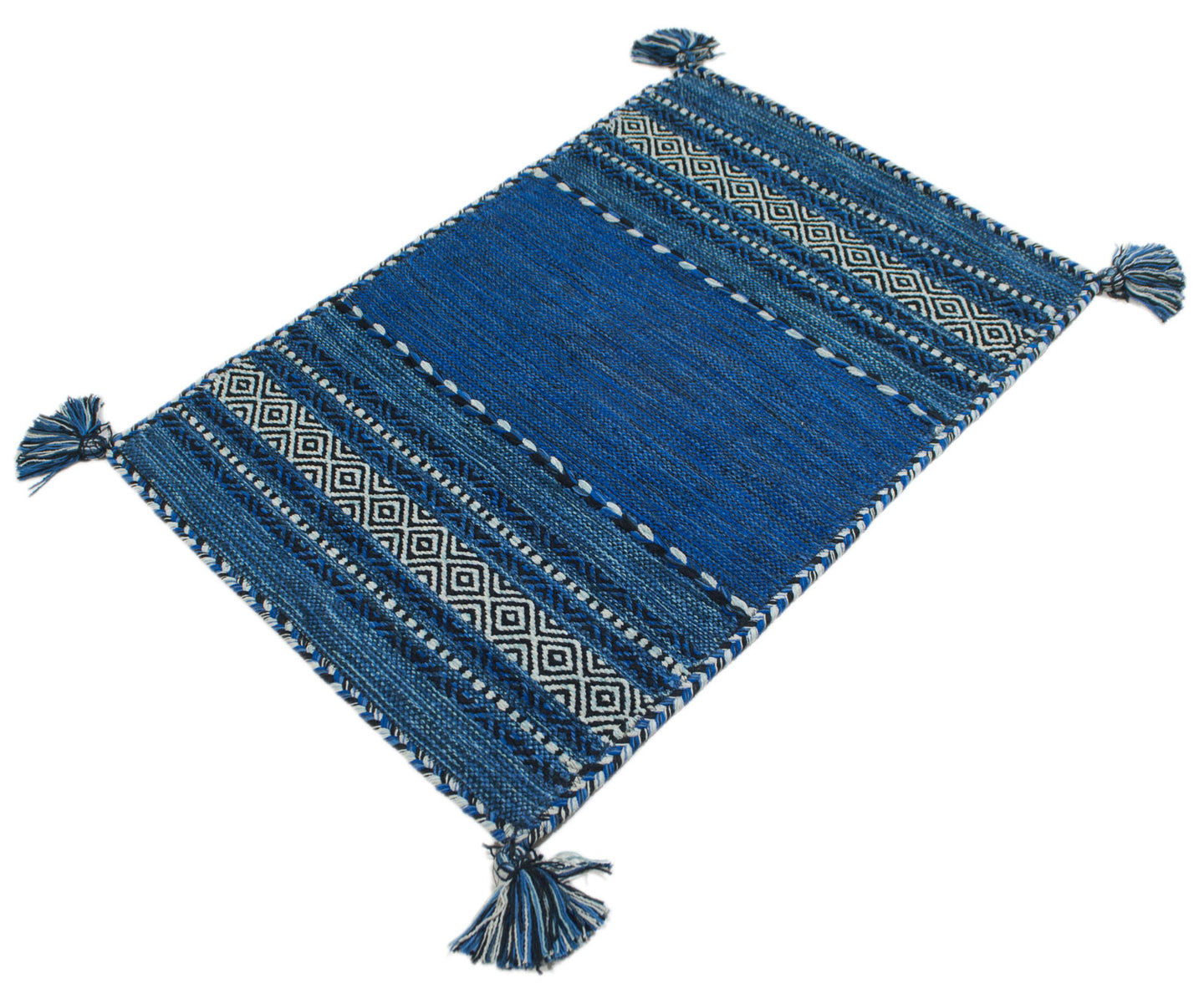 Kilim Lory tribal 100% Cotone, indiano, fatto a mano 170x120 cm