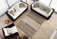 Load image into Gallery viewer, Kilim Lory tribal 100% Cotone, indiano, fatto a mano 230x160 cm
