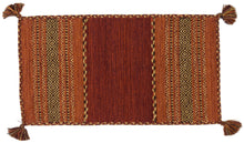 Load image into Gallery viewer, Kilim Lory tribal 100% Cotone, indiano, fatto a mano 150x90 cm Lavabile in LAVATRICE
