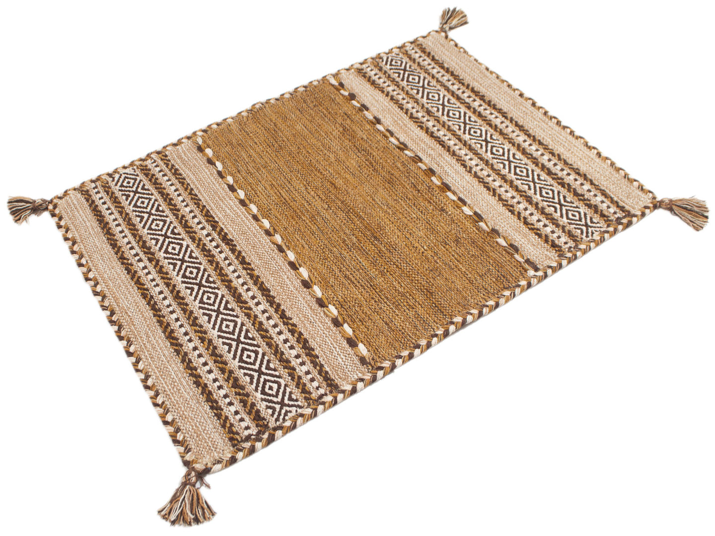 Kilim Lory tribal 100% Cotone, indiano, fatto a mano 180x60 cm