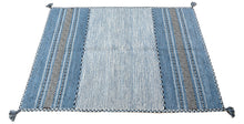 Load image into Gallery viewer, Kilim Lory tribal 100% Cotone, indiano, fatto a mano 240x60 cm Lavabile IN Lavatrice
