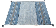 Lade das Bild in den Galerie-Viewer, Kilim Lory tribal 100% Cotone, indiano, fatto a mano 240x60 cm Lavabile IN Lavatrice

