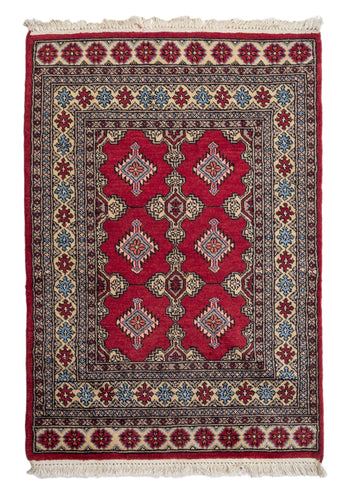 Tappeto Autentico Originale Annodato a Mano Lana Kashmir Pakistan 121x85 CM