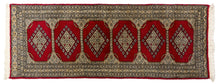 Carica l&#39;immagine nel visualizzatore di Gallery, 174x62 CM Tappeto Autentico Originale Annodato a Mano Lana Kashmir Pakistan
