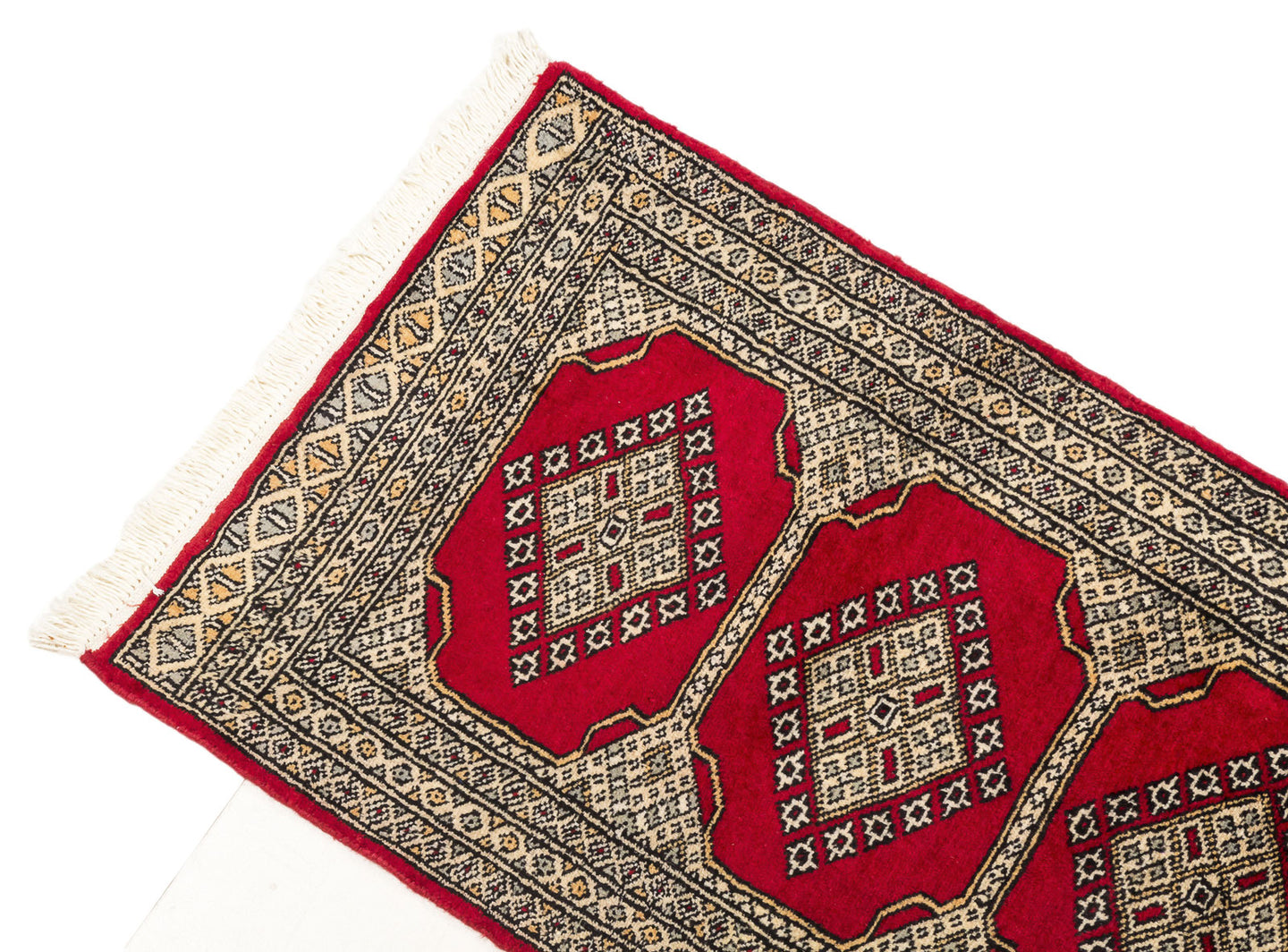 174x62 CM Tappeto Autentico Originale Annodato a Mano Lana Kashmir Pakistan