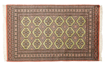 Carica l&#39;immagine nel visualizzatore di Gallery, 160x92 CM Tappeto Autentico Originale Annodato a Mano Lana Kashmir Pakistan
