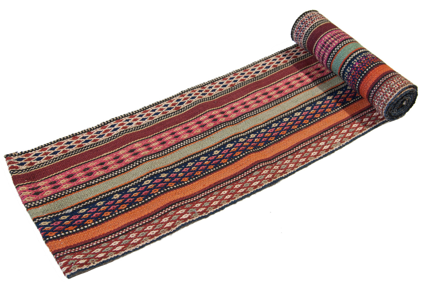 150x25 CM Antico Kilim Autentico Originale Fatto a Mano Facile da Pulire Stile Tribali - Reversibile