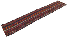 Carica l&#39;immagine nel visualizzatore di Gallery, 140x27 CM Antico Kilim Autentico Originale Fatto a Mano Facile da Pulire Stile Tribali - Reversibile
