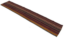 Carica l&#39;immagine nel visualizzatore di Gallery, 160x30 CM Antico Kilim Autentico Originale Fatto a Mano Facile da Pulire Stile Tribali - Reversibile
