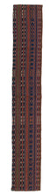 Lade das Bild in den Galerie-Viewer, 155x27 CM Antico Kilim Autentico Originale Fatto a Mano Facile da Pulire Stile Tribali - Reversibile
