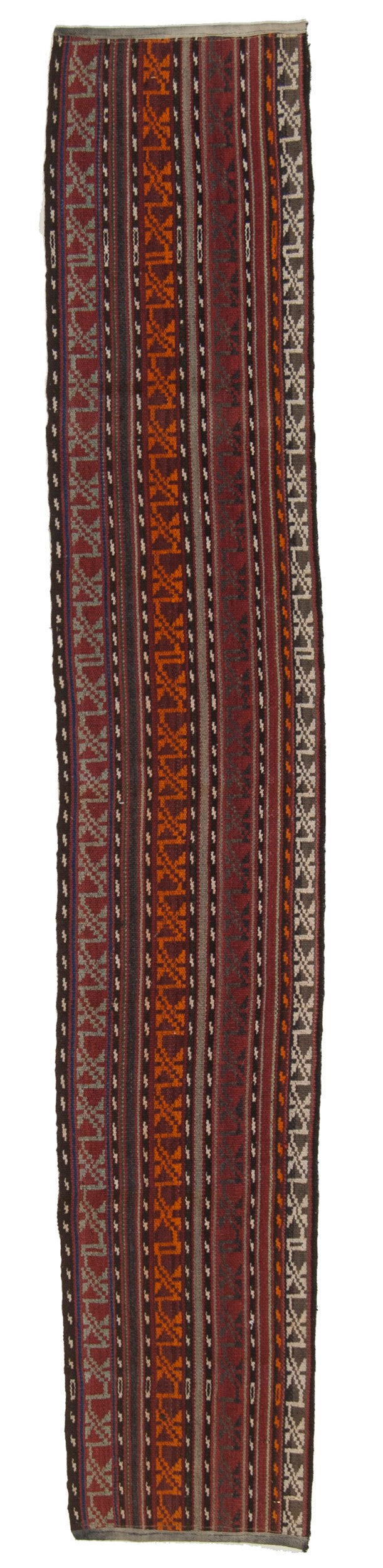 185x30 CM Antico Kilim Autentico Originale Fatto a Mano Facile da Pulire Stile Tribali - Reversibile