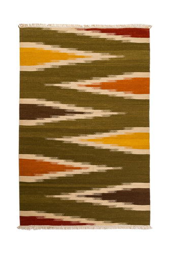 Autentico Kilim autentico Cotone Indiano Cm 170x110 - GalleriaFarah
