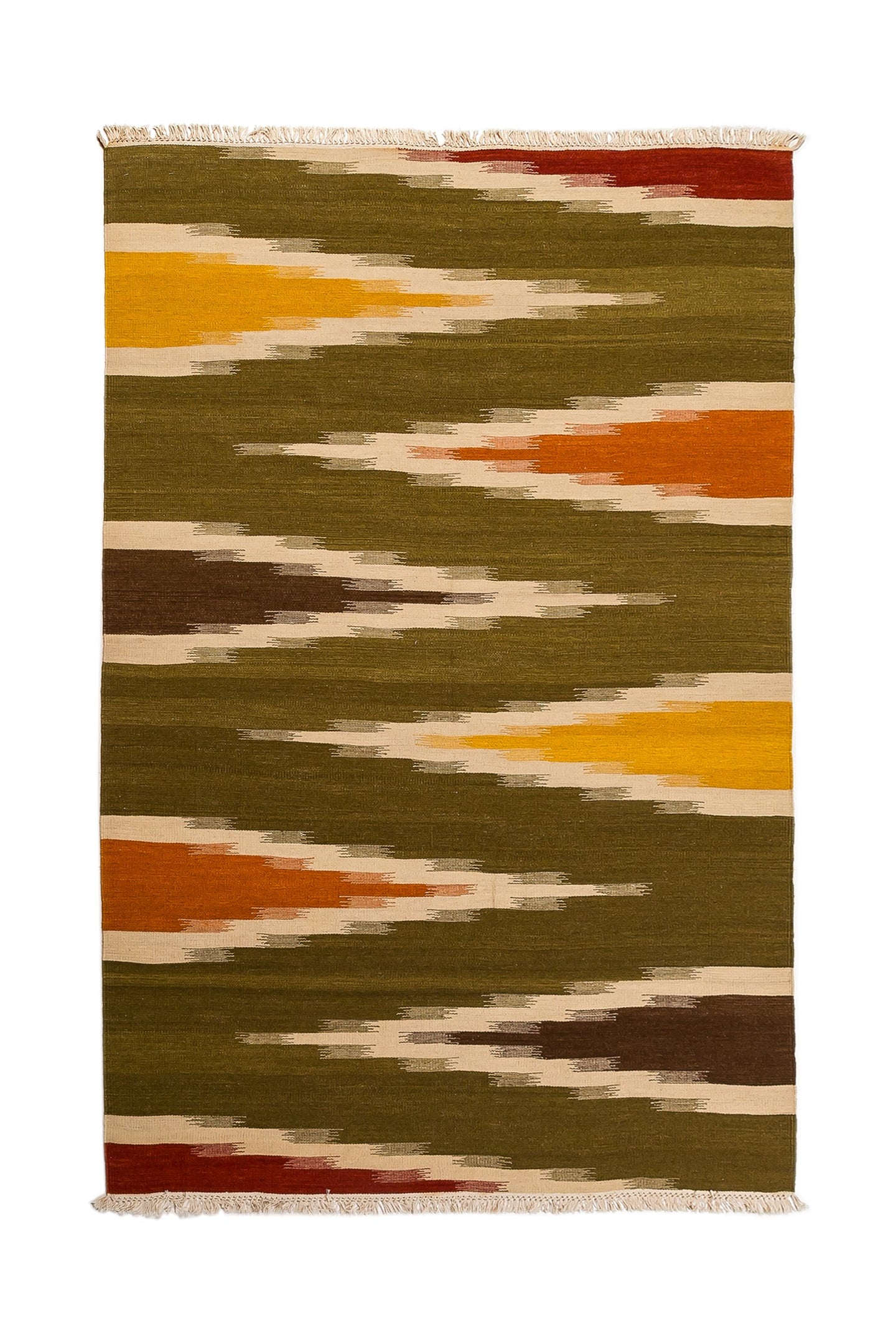 Autentico Kilim autentico Cotone Indiano Cm 170x110 - GalleriaFarah