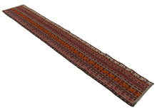 Load image into Gallery viewer, 185x30 CM Antico Kilim Autentico Originale Fatto a Mano Facile da Pulire Stile Tribali - Reversibile
