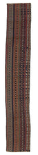 Carica l'immagine nel visualizzatore di Gallery, 175x27 CM Antico Kilim Autentico Originale Fatto a Mano Facile da Pulire Stile Tribali - Reversibile
