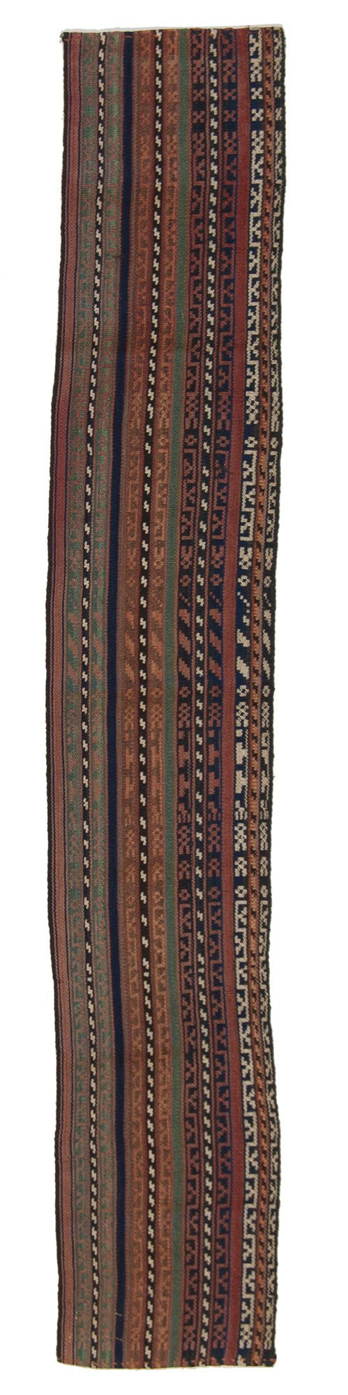 175x27 CM Antico Kilim Autentico Originale Fatto a Mano Facile da Pulire Stile Tribali - Reversibile