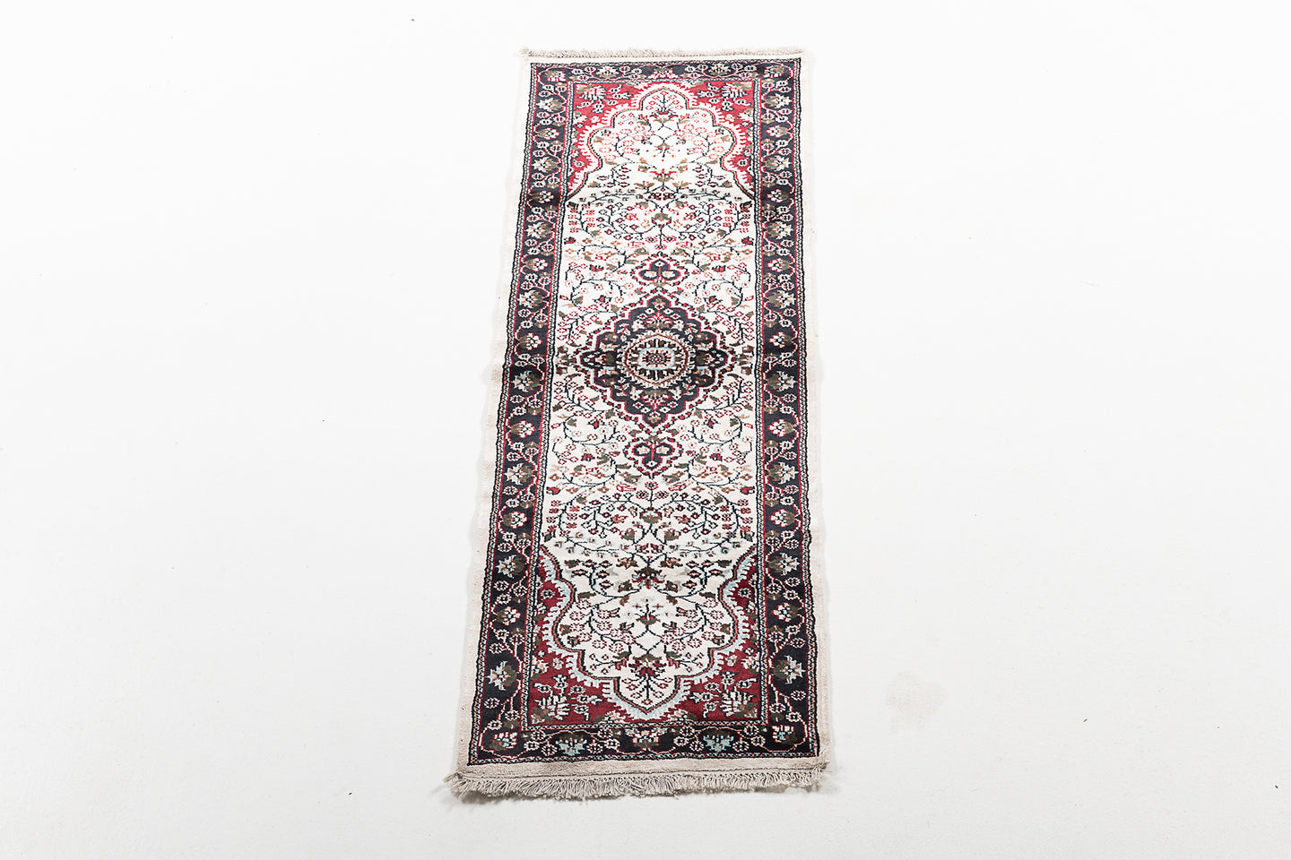 205x60 CM Tappeto Carpet Tapis Teppich Alfombra Rug Kashmir (Hand Made)