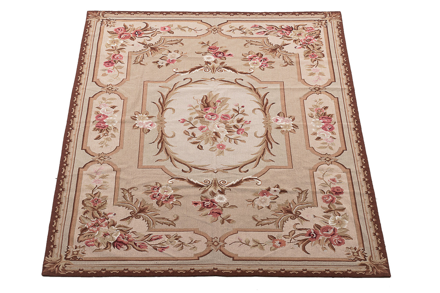 Needle point Classic Floral French Style 185x123 CM Drawing Aubusson (Galleria Farah1970)