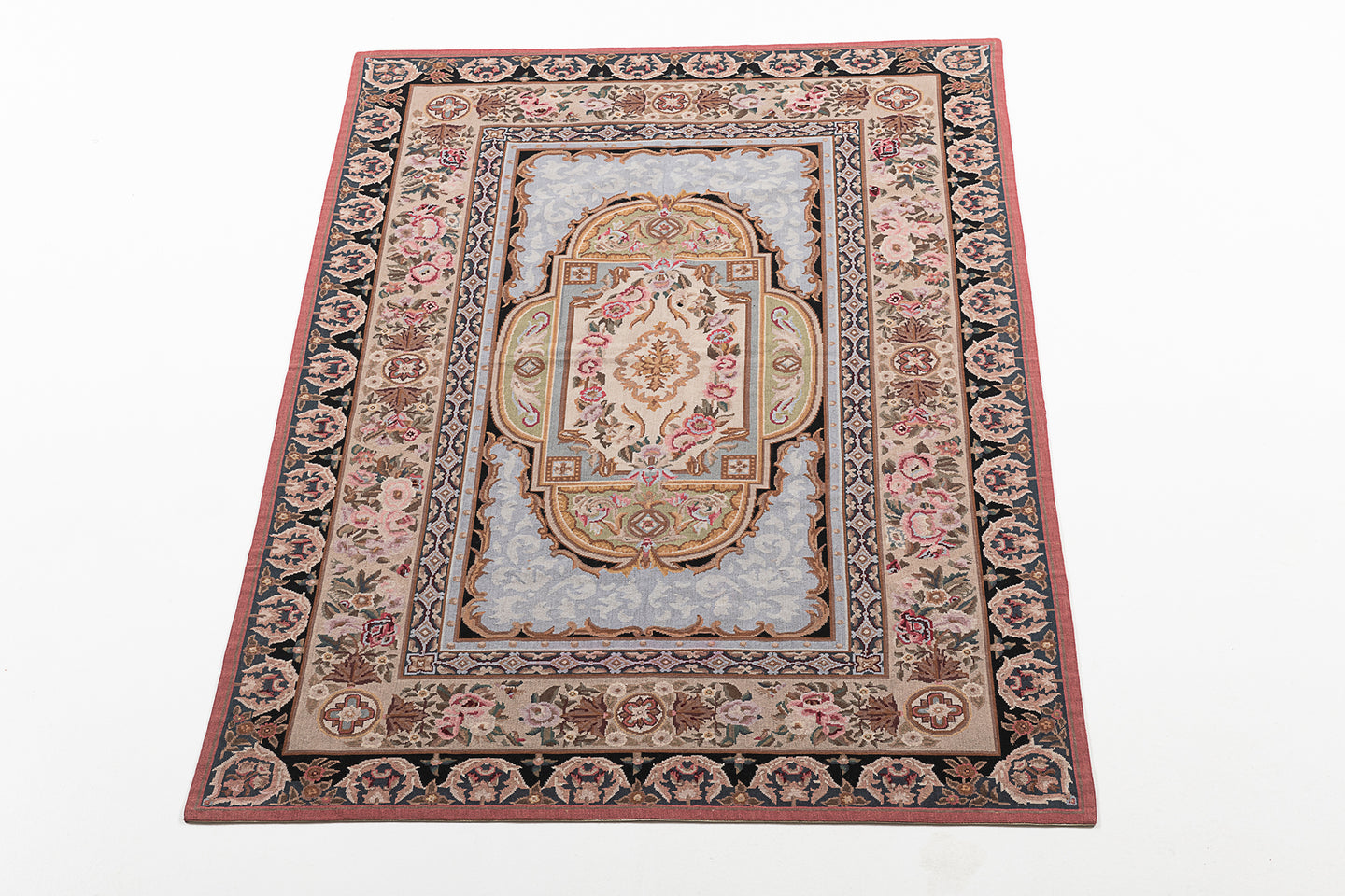 Needle point Classic Floral French Style Drawing 241x150 CM Aubusson (Galleria Farah1970)