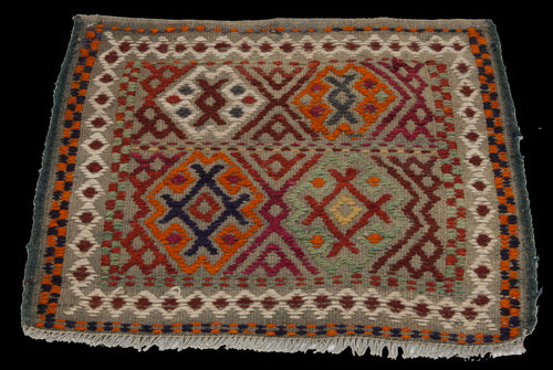 Authentic original hand knotted Kilim / kelem / Cicim 50x45 CM