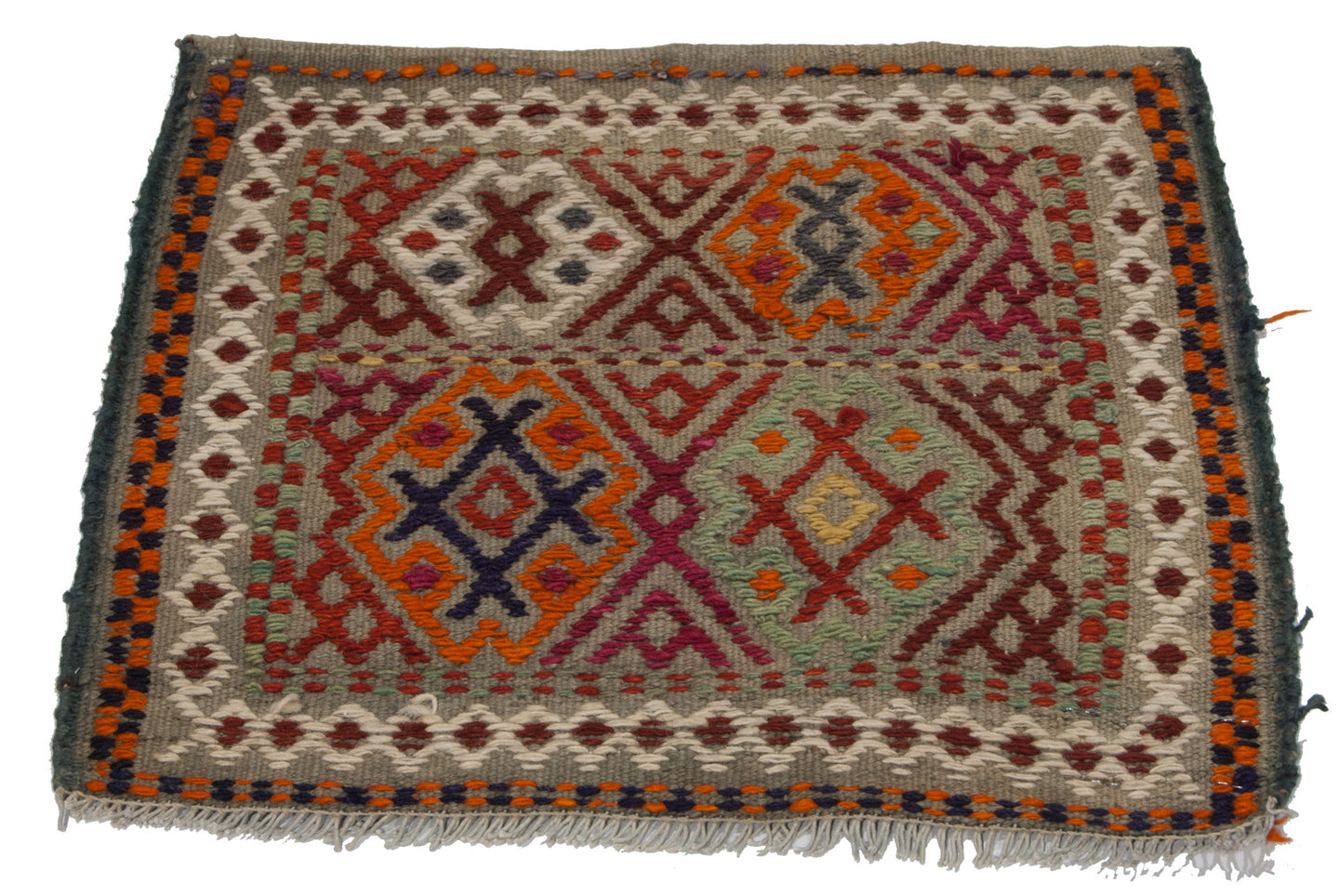 Authentic original hand knotted Kilim / kelem / Cicim 50x45 CM