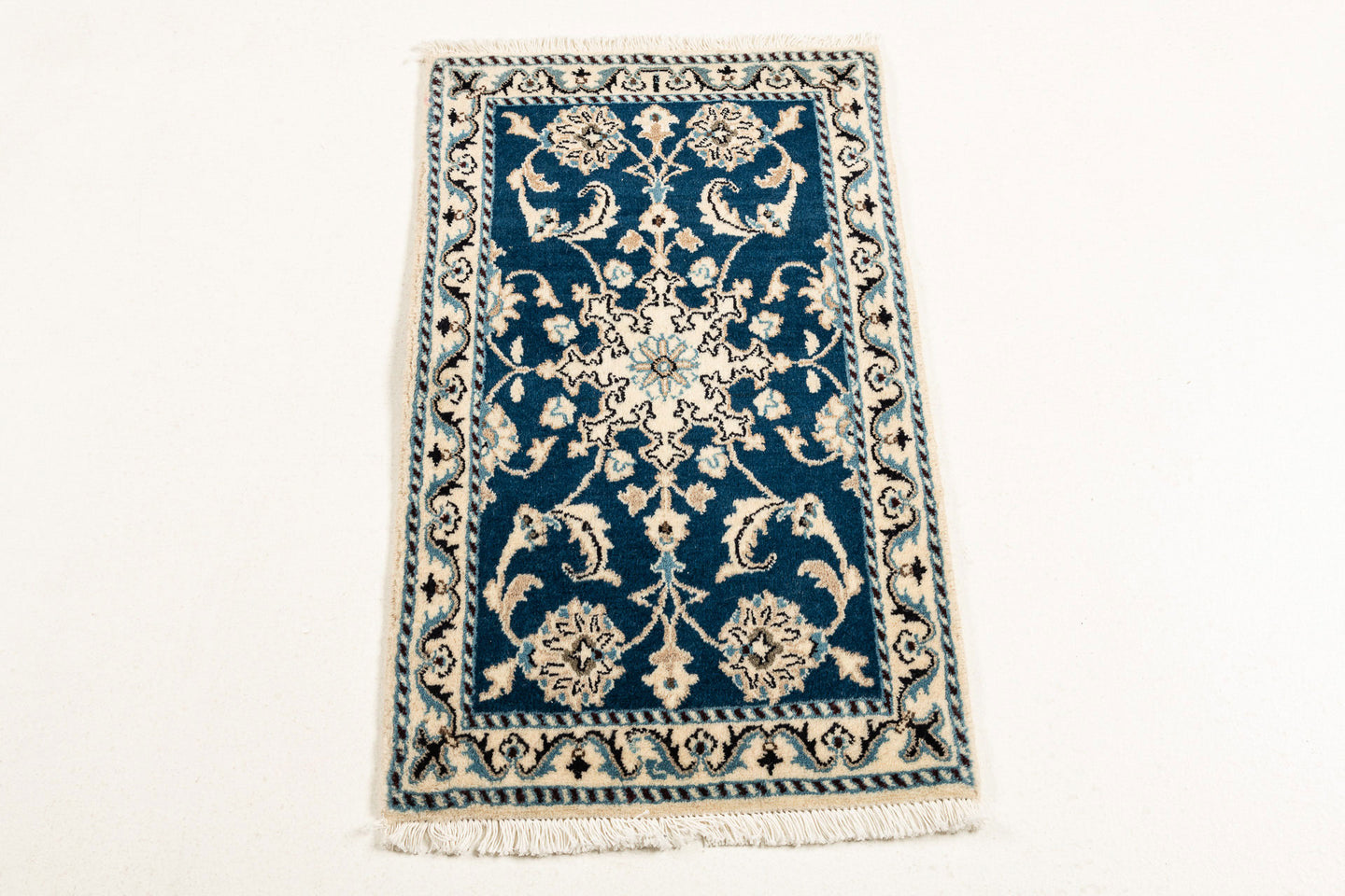 Authentic original hand knotted carpet 90x60 CM