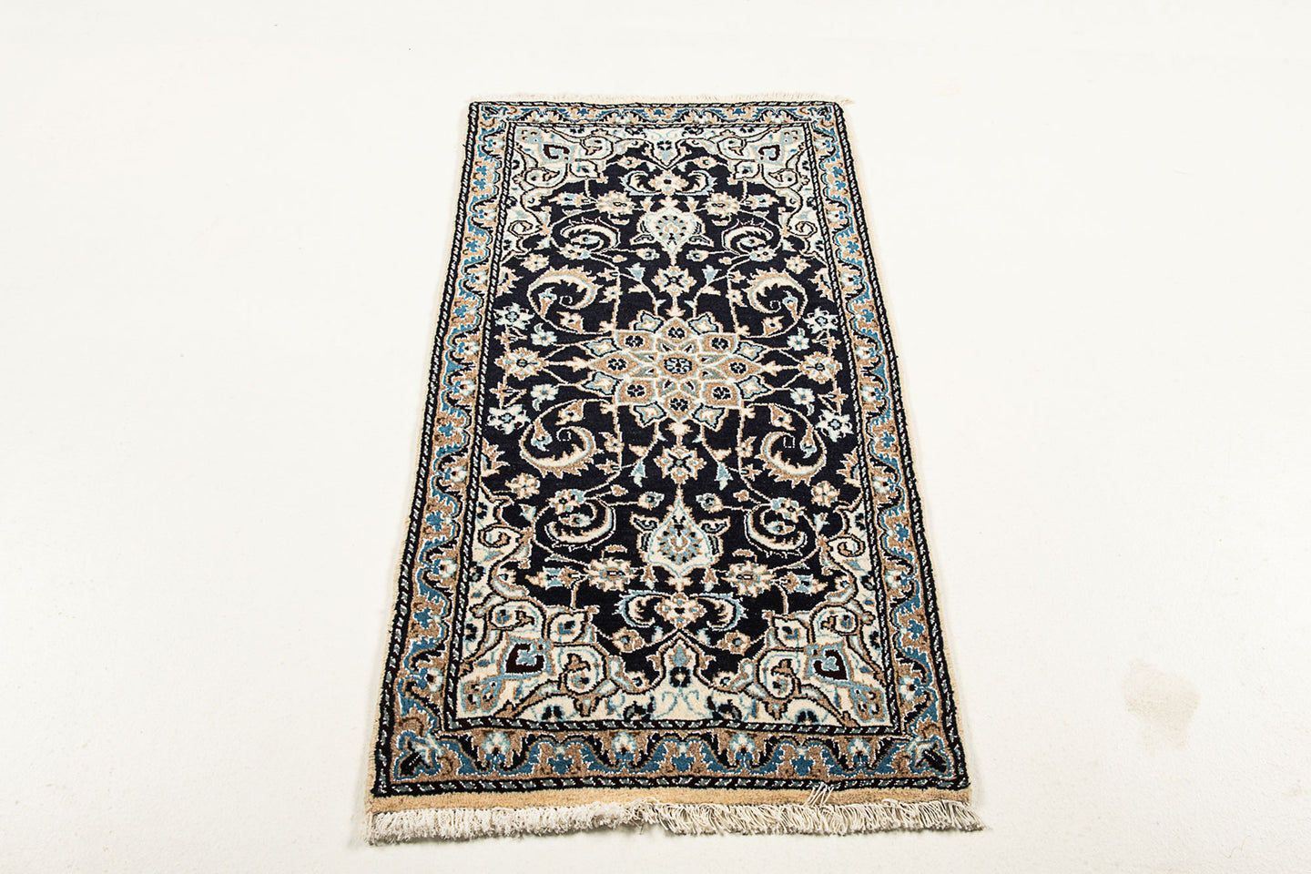 Authentic original hand knotted carpet 138x72 CM