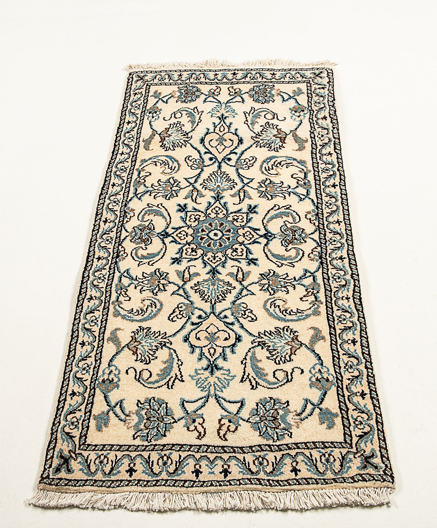 Authentic original hand knotted carpet 140x66 CM