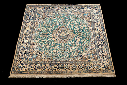 210x195 CM Authentic original hand knotted carpet 
