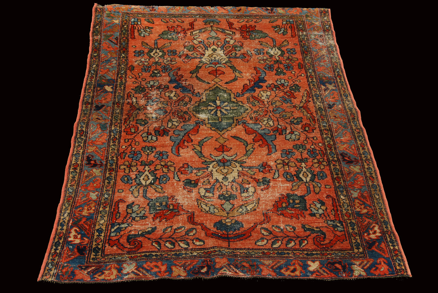 VINTAGE Authentic original hand knotted carpet 130X105 CM