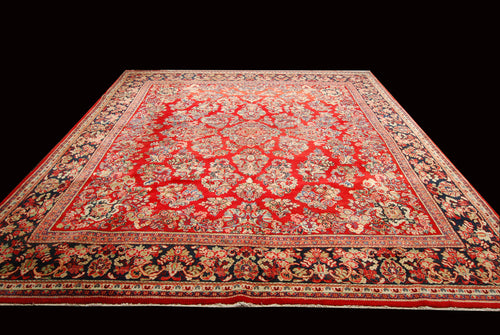 350x300 CM Tappeto Antico Sarok / Sarokh / Saruk / Sarookh Amerikano / Usa