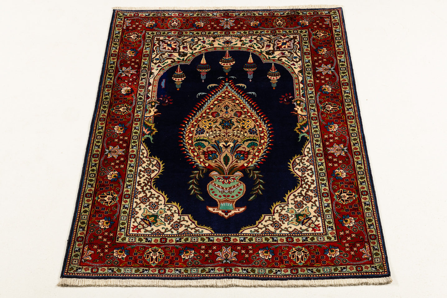 Authentic original hand knotted carpet 190x145 CM