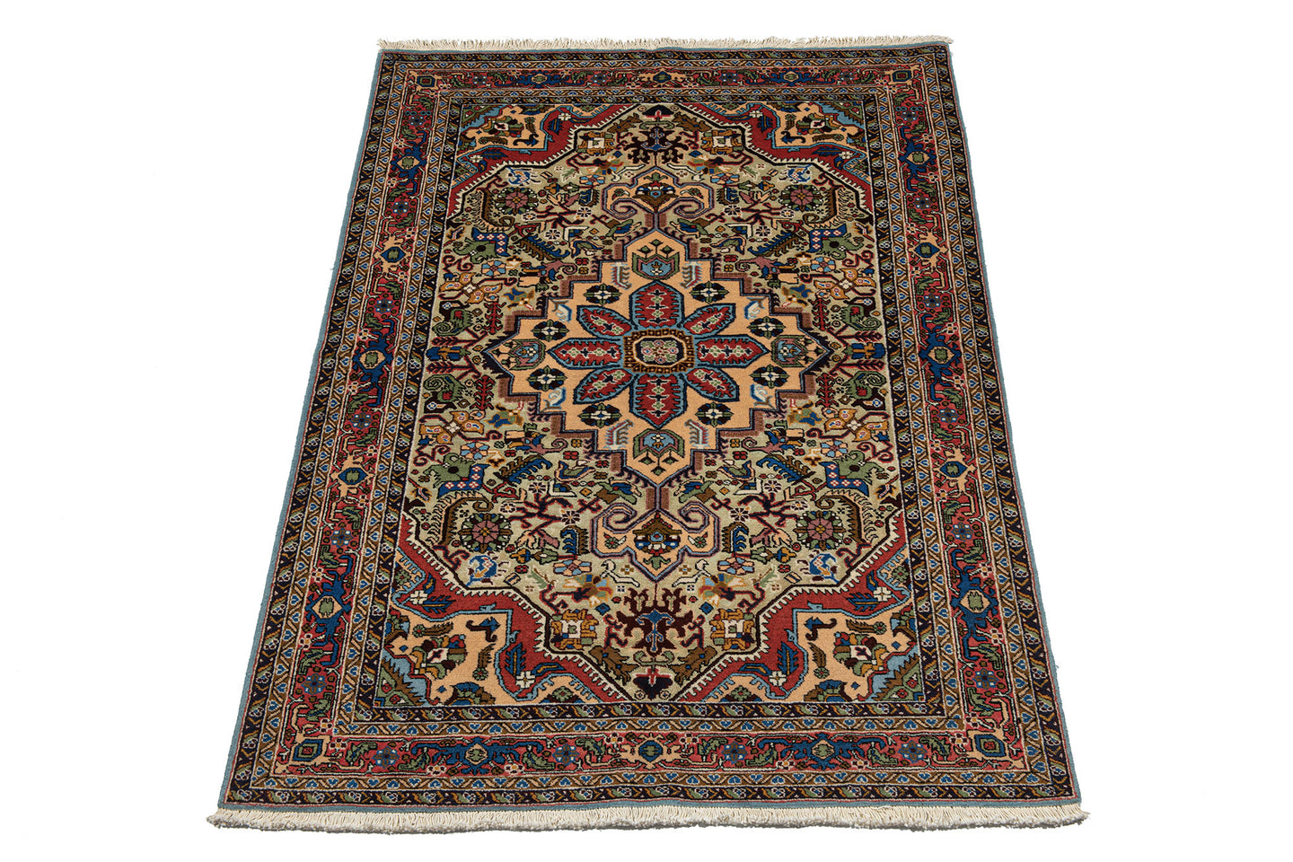 Authentic original hand knotted carpet 195x137 CM