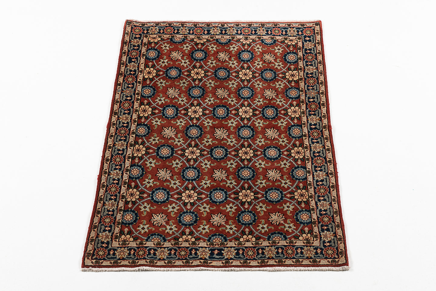 Authentic original hand knotted carpet 147x102 CM