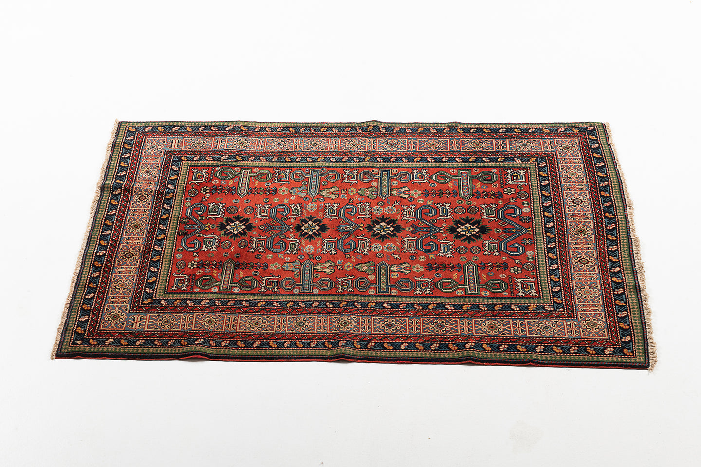 Authentic original hand knotted carpet 195x132 CM