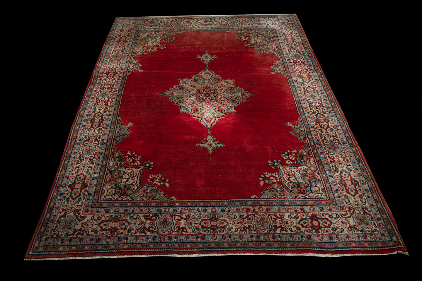 375x265 CM Authentic original hand knotted carpet 