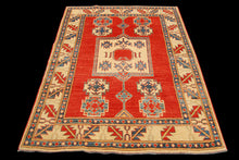 Carica l'immagine nel visualizzatore di Gallery, Rectangular Hand knotted carpet Ghazni / Chubi Green Colors 182x133 CM
