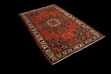 Load image into Gallery viewer, Authentic original hand knotted carpet 225x135 CM
