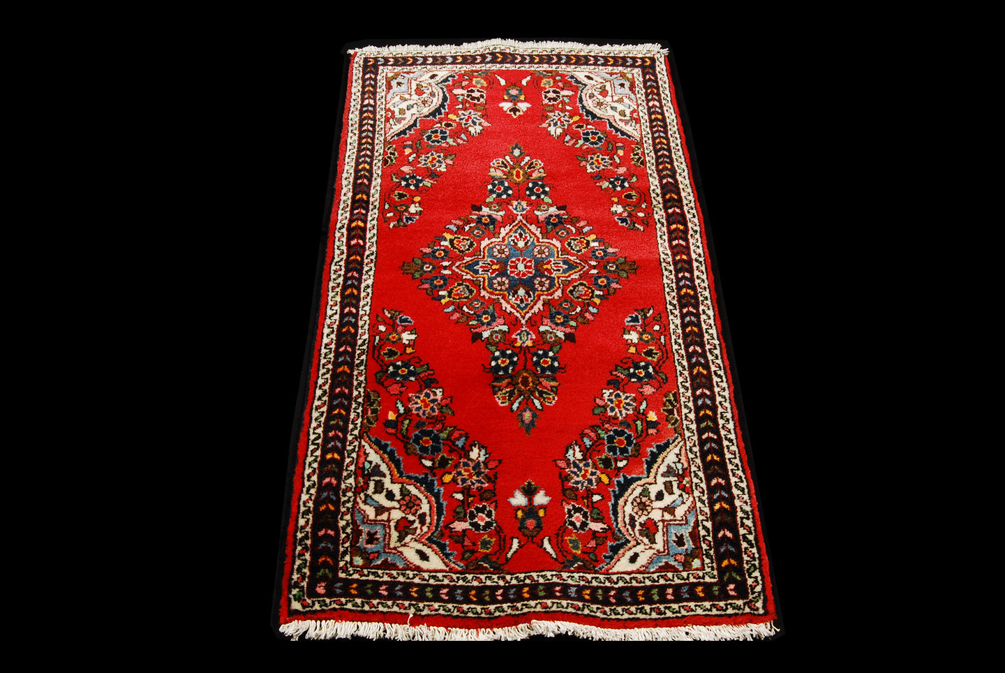 130x68 CM Authentic original hand knotted carpet 