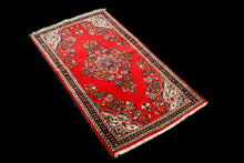 Load image into Gallery viewer, Authentic original hand knotted carpet 130x68 CM
