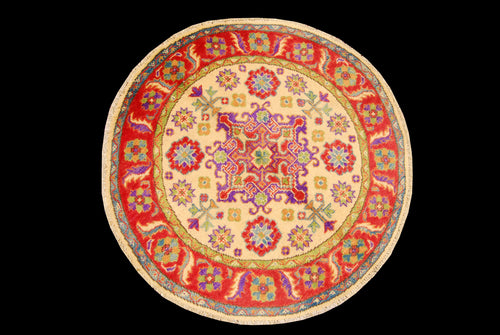 Hand knotted carpet Ghazni / Uzbek / Kazak -  98x98 CM