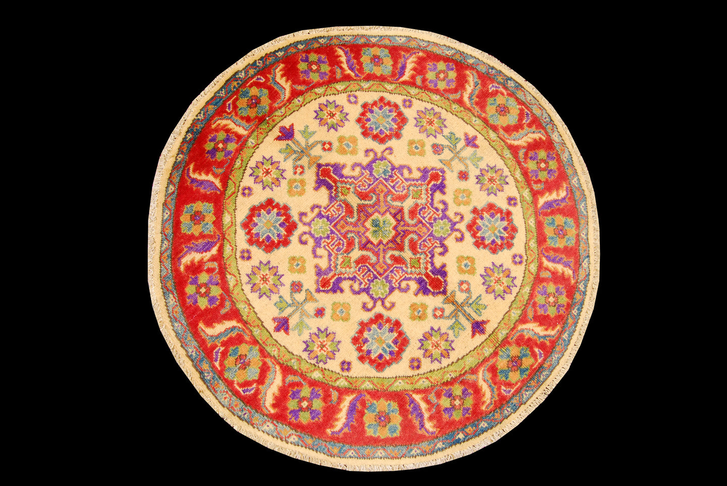 Hand knotted carpet Ghazni / Uzbek / Kazak -  98x98 CM