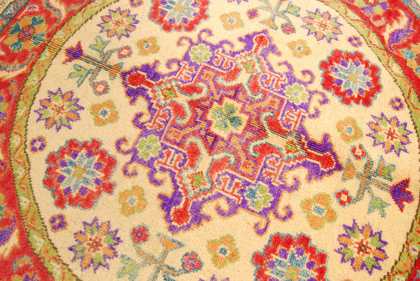 Hand knotted carpet Ghazni / Uzbek / Kazak -  98x98 CM